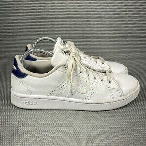 Adidas Men’s Fashion Sneakers Shoes White Blue Model F36423 Size 8 Vintage